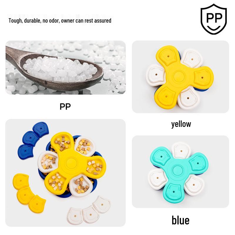 Нескользящая вращающаяся миска-кормушка для собак - Анти-удушье, 3-уровневая конструкция
