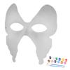 DIY White Masque Craft Kit Unpainted Fox Cat Crown Paper Masque Halloween Party Cosplay Prop for Masquerade
