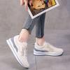Модные спортивные кроссовки на платформе для женщин, новые дышащие легкие повседневные кроссовки женские на плоской подошве со шнуровкой белые кроссовки Tenis Feminino