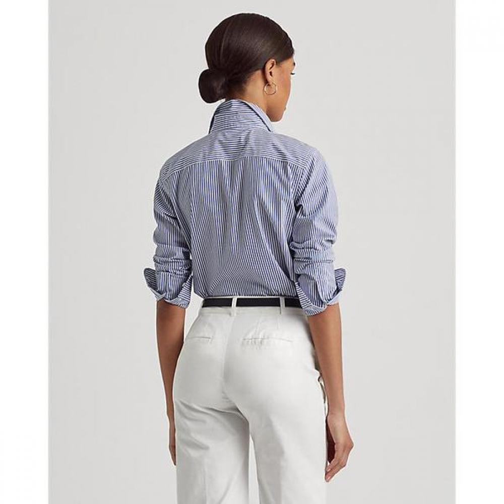 Хлопковая рубашка в полоску Lauren Ralph Lauren, легкая в уходе Wmlrshts6820352400