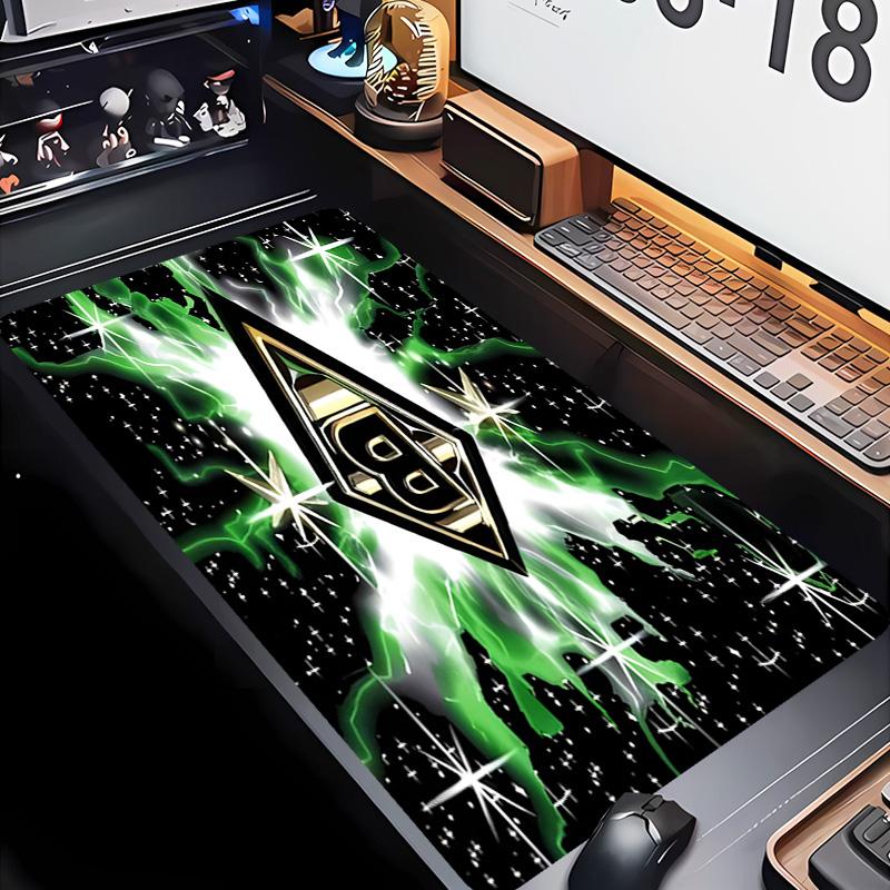 Borussia Monchengladbach logo Theme Premium Non-slip Mouse Pad with Stitched Edges,Durable Rubber Material,for Desktop & Gaming Great Gifts