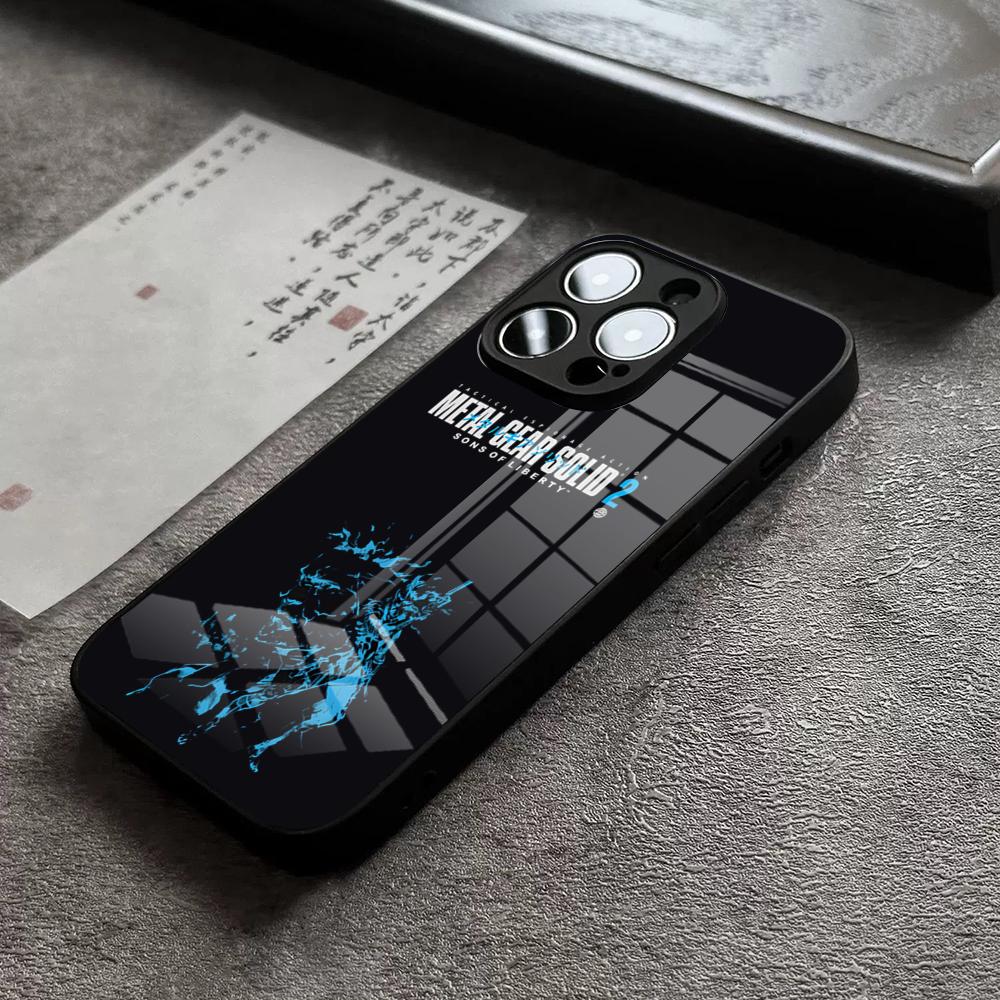 Чехол для телефона Metal Gear Solid для iPhone 16 Pro Max 15 Plus 14 Pro 12 11 13 Mini X XR XS Max 8 7 Plus SE Стеклянная крышка