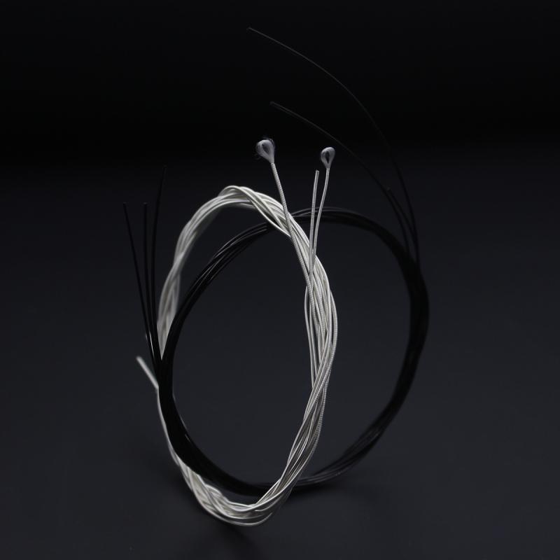 6 шт. струны для классической гитары, набор струн для классической гитары, черный нейлоновый сердечник, посеребренная медь, 1-6