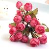 Сладкий искусственный букет из бутонов роз, домашняя свадебная ткань, роза, 15 цветов на 1 шт.