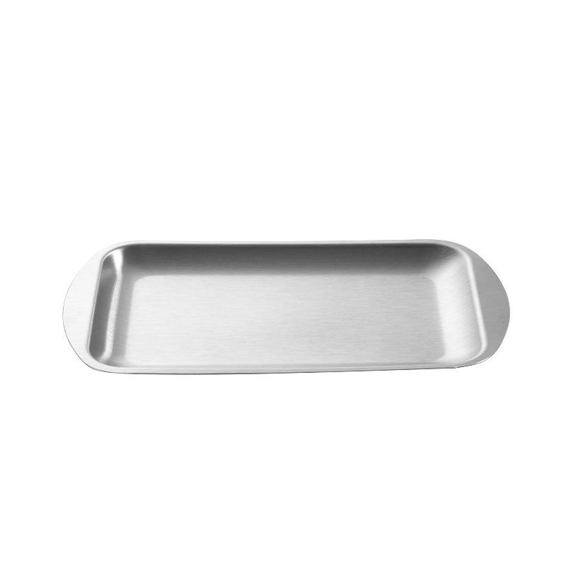 Rectangular Non-Stick Bread Cake Baking Tray Stainless Steel Cookie Cooking Pan Steamed Sausage Dishes Fruit Grill Fish Plate