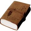Leather Diary Embossed Handmade Leather Bound Diary Cum Notepad for Men and Women Plain Paper 240 Pages Perfect for Travel Diary 17.78 X 12.7 Cm