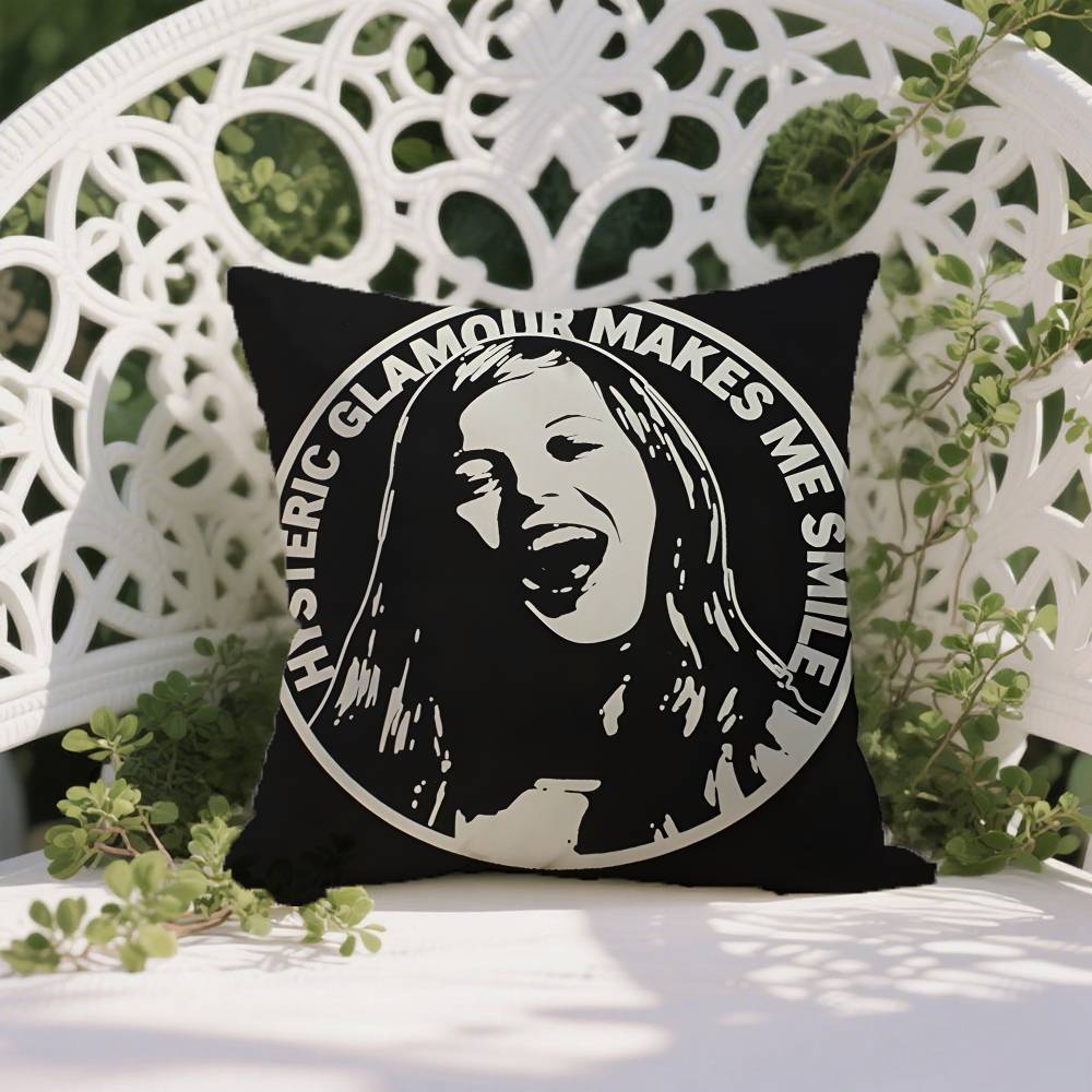 Jap-Fashionable H-Hysteric Casual Glamour Anti-Dustmite Pillowcase Invisible Zipper Silky Short Plush Sofa Cushion Cover