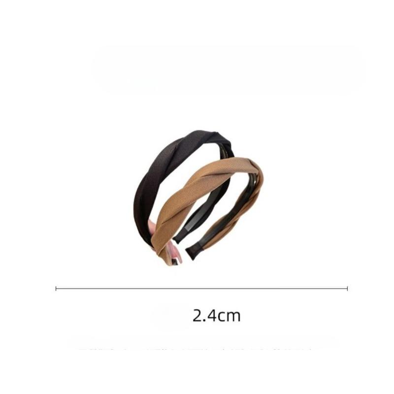Однотонная тканевая повязка на голову для женщин, девочек, милая элегантная повязка, простой обруч для волос, повязка на голову, украшение для волос, модные аксессуары