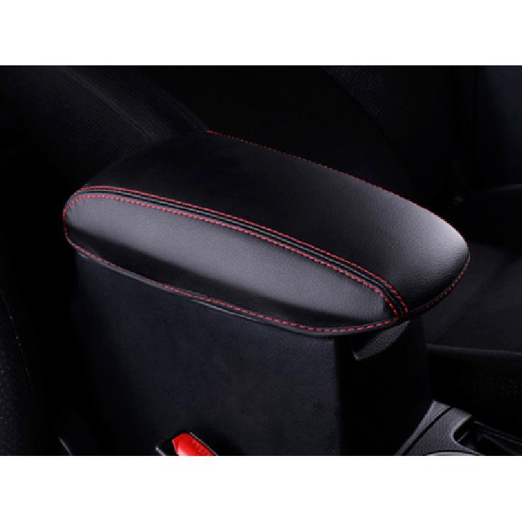 Armrest Box Cover Trim Black Leather For Toyota Corolla Middle Console 2014-2018