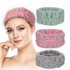 Z cross-border новая широкая повязка на голову из кораллового флиса, повязка на голову, простая плюшевая повязка на голову, однотонная широкая повязка на голову для мытья лица и аксессуары для волос.