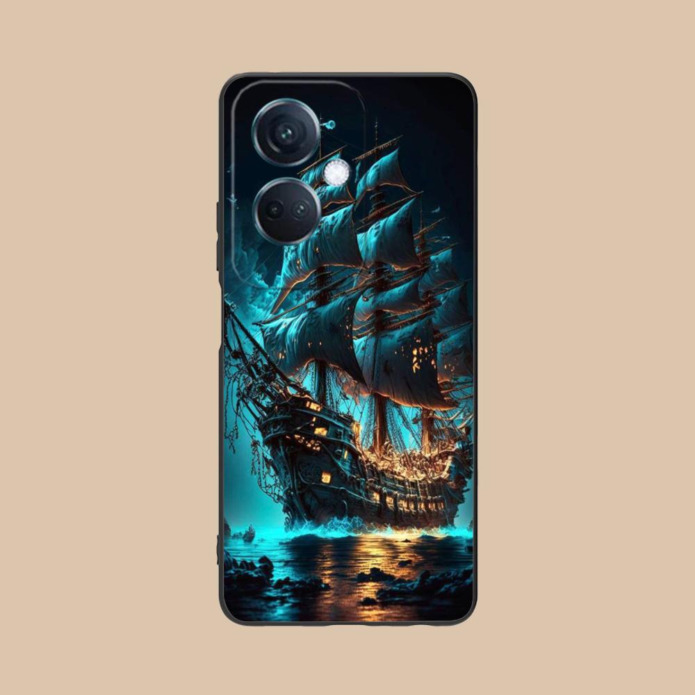 Пиратский Корсар Чехол для Мобильного Телефона для OPPO Reno 14 13 12 11 10 9 8 7 6 5 F T Pro 5G Цветной Печатный Чехол Чехол для Смартфона