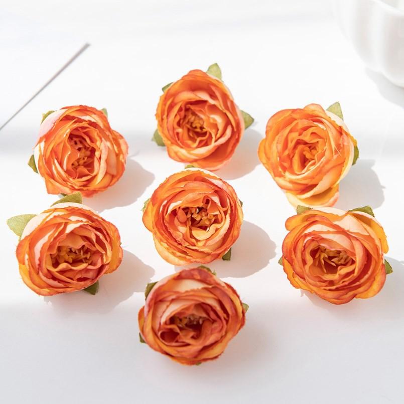 20/40pcs Artificial Flowers Silk Rose Colorful Room Home Garden Wedding Bridal Bouquet Garland Festival Gifts Box Fillers Decor
