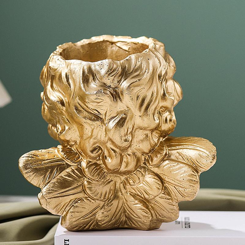 Милый цветочный горшок с ангелом, сочный горшок, кашпо из смолы, домашний декор, украшение для дома, настольные украшения, горшок для растений бонсай