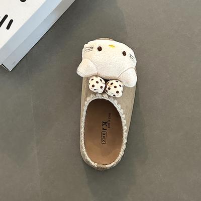 Трехмерная сумка-голова кошки универсальные повседневные тапочки женские осенне-зимние ретро милые мультяшные для улицы толстоподошвенные сумка-голова швабра