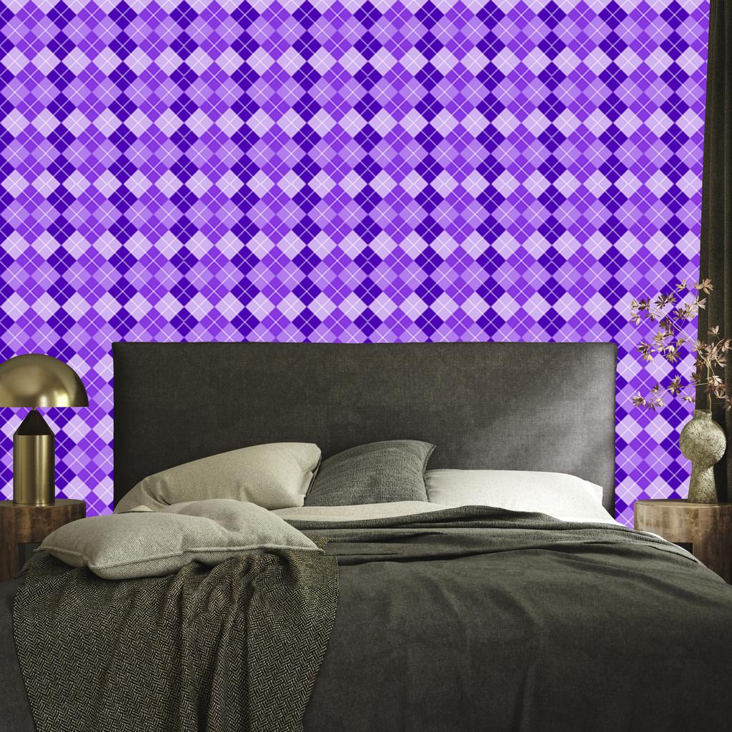 Wallpaper Purple checkered purple and lavender, lavender background 50x1000