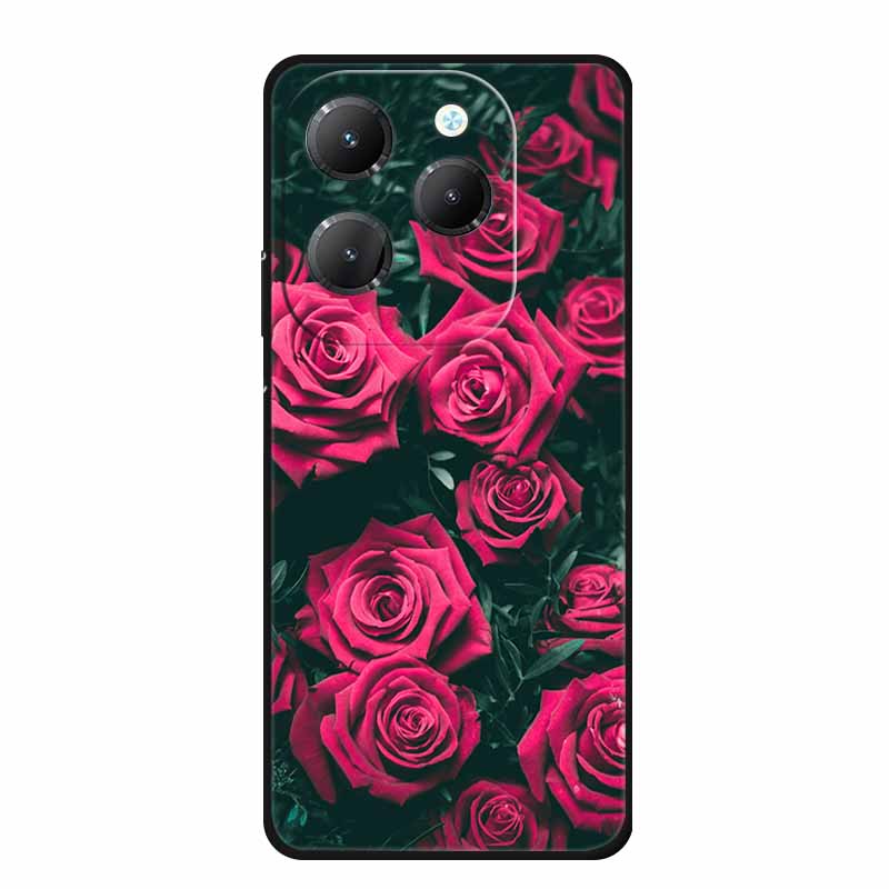 Для чехла Infinix Hot 40 Pro Животные Мягкий силиконовый ТПУ чехол Чехлы для телефона Для Infinix Hot 40i Hot40 X6837 Защитный Волк Коке