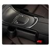 Black PU Leather Left Car Seat Gap Catcher Crevice Filler Storage Box Organizer