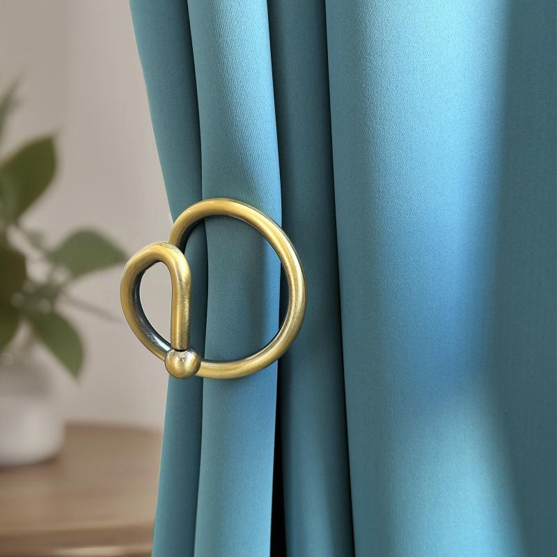 2 Pack Sturdy Metal Antique Copper Curtain Clip Hooks Heavy Fixing Fasteners for Patio Hotel Window Curtain Installation
