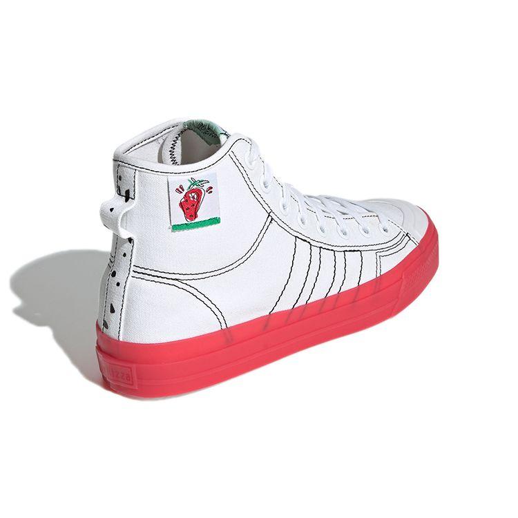 adidas Оригинальные высокие кеды Originals Nizza Hi Rf Унисекс Кеды для скейтбординга Белые Красные GX2708