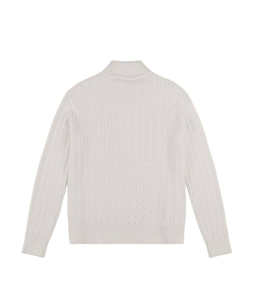 LESONNET Duke Cable Knit Pullover Cream