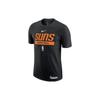 Phoenix Suns Letter Logo Round Neck Training Short Sleeve T-Shirt Men T-Shirt Black DR6483-010