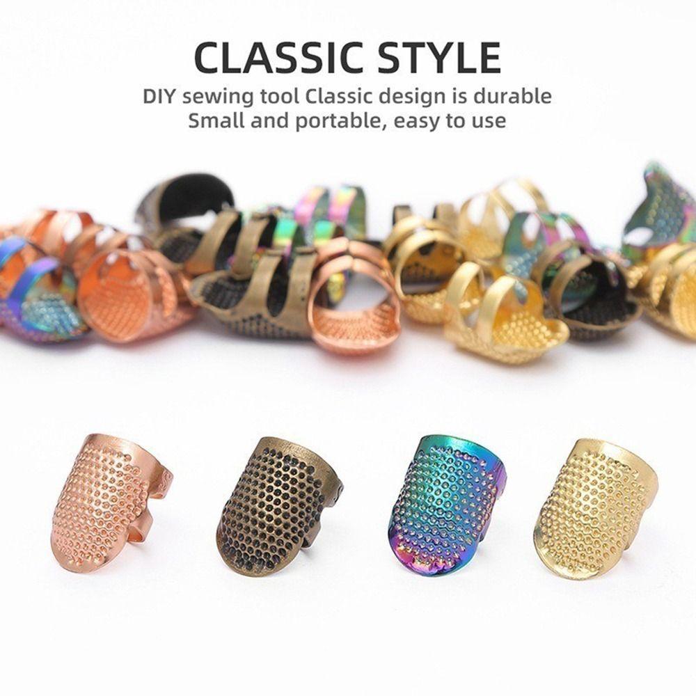 Sewing Accessories Vintage Gold DIY Crafts Finger Protector Antique Ring Needle Thimble Metal