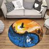 Cute Dragon Round Carpet Adult Kids Game Carpet Cartoon Dragon Round Rugs for Living Room Computer Desk and Chair Floor Mat