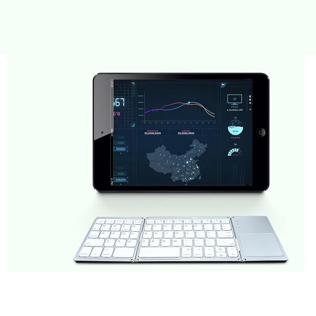 Трехсистемная совместимая с тачпадом клавиатура ультратонкая трехсекционная портативная клавиатура для дома и офиса