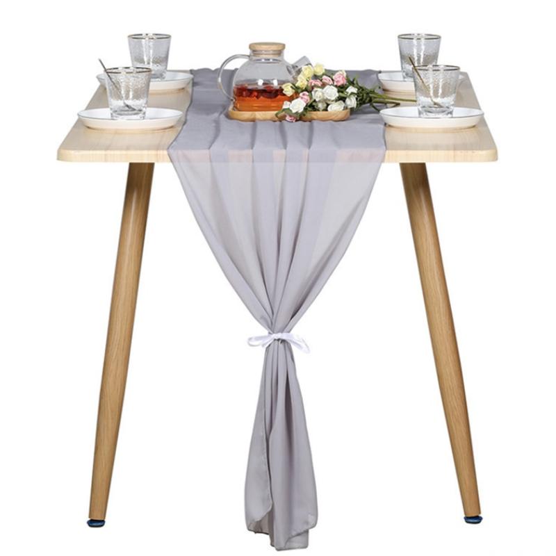 Новый шифоновый настольный флаг в европейском и американском стиле, декоративный настольный флаг, свадебное украшение, настольный флаг из шифоновой пряжи