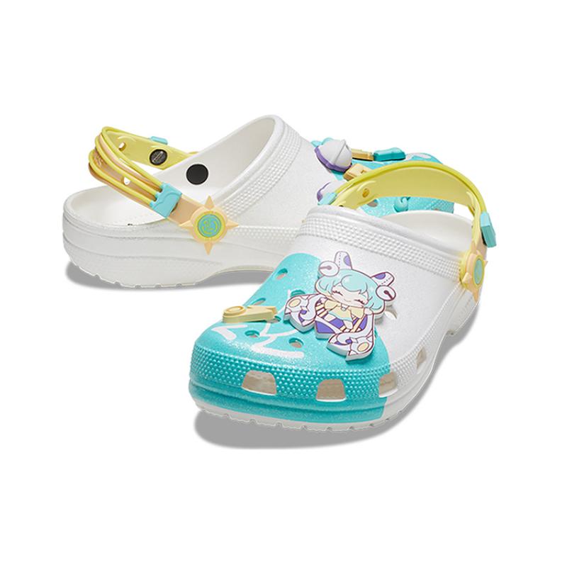 HONOR OF KINGS X Crocs Classic Clog Collaboration, Heavenly Melody Strings Clogs Unisex Silver Cai Wenji Collectible
