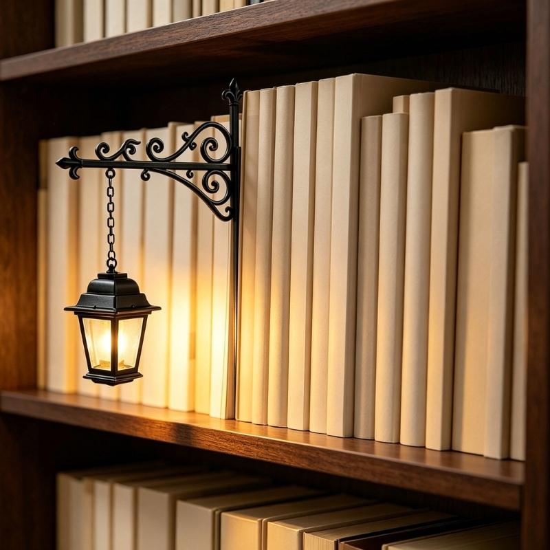 Светодиодные полки для чтения для книголюбов, Акцентное освещение для библиотеки, уголка для чтения и книжных полок, Теплая комнатная лампа с подвесной черной рамой для