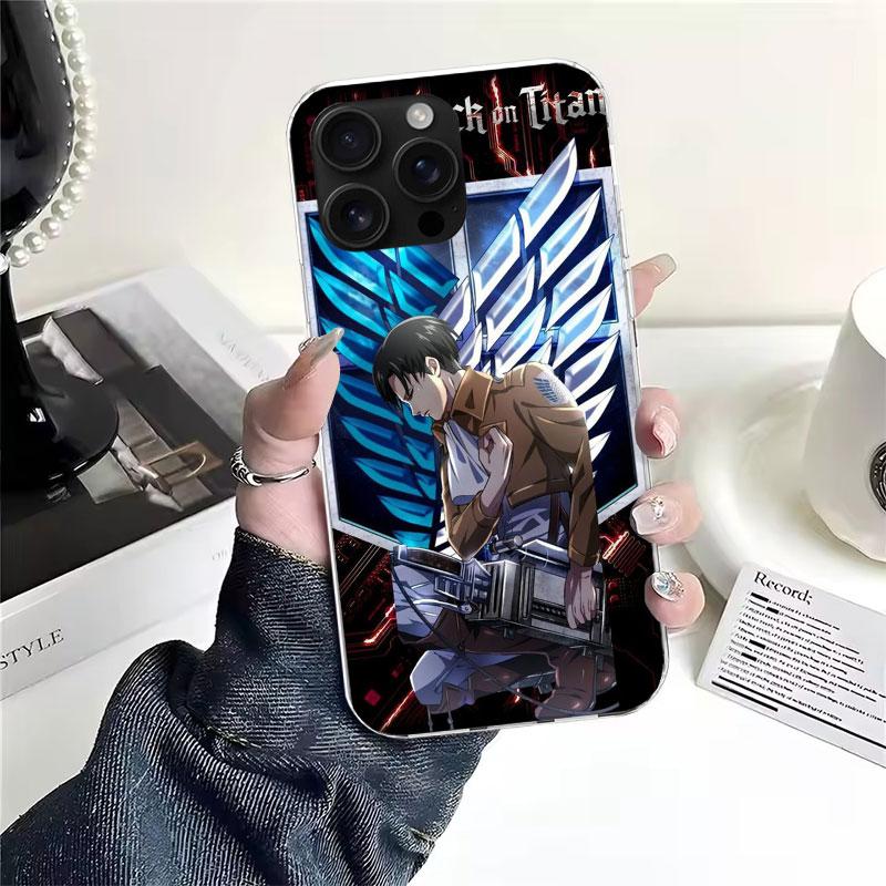 A-Атака на Титанов Леви Мягкий Чехол Для Телефона Для IPhone 11 17 Air 16E 16 Pro Max 15 + 14 Plus 13 Mini 12 Apple 7 SE 8 Fundas Coque 1