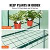 Walk-in Green House, 4.6 x 2.4 x 6.7 ft Greenhouse with Shelves, Set Up in Minutes, High Strength PE Cover with Doors & Windows and Steel Frame,