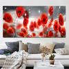 Абстрактные желто-красные цветы маков, картина маслом, печать на холсте, постеры с природными цветочными принтами и принты для украшения гостиной