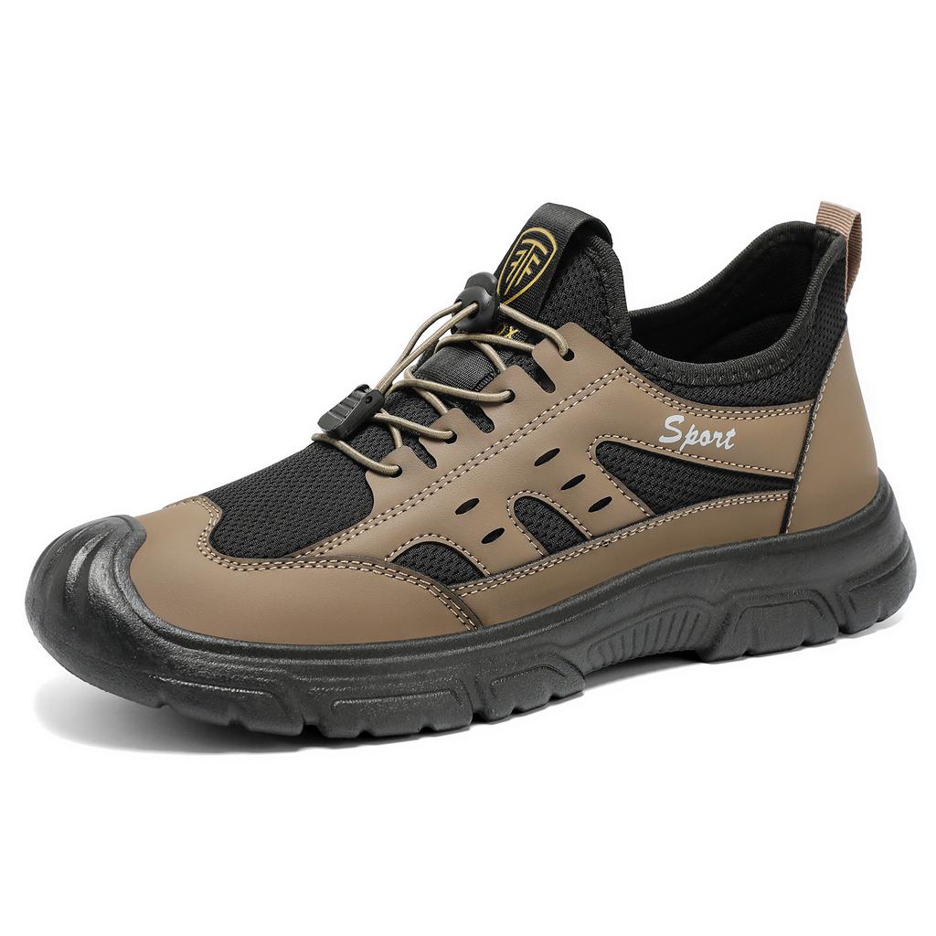 Breathable Mens Casual Tooling Shoes Outdoor Comfortable Hiking Shoes Outdoor Lightweight Soft-soled Walking Shoes Sneakers