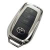 MKMC Smart Key TPU Custom Parts for Toyota and Crown Harrier Case, Material, Prius, Alphard, Vellfire, (Silver)