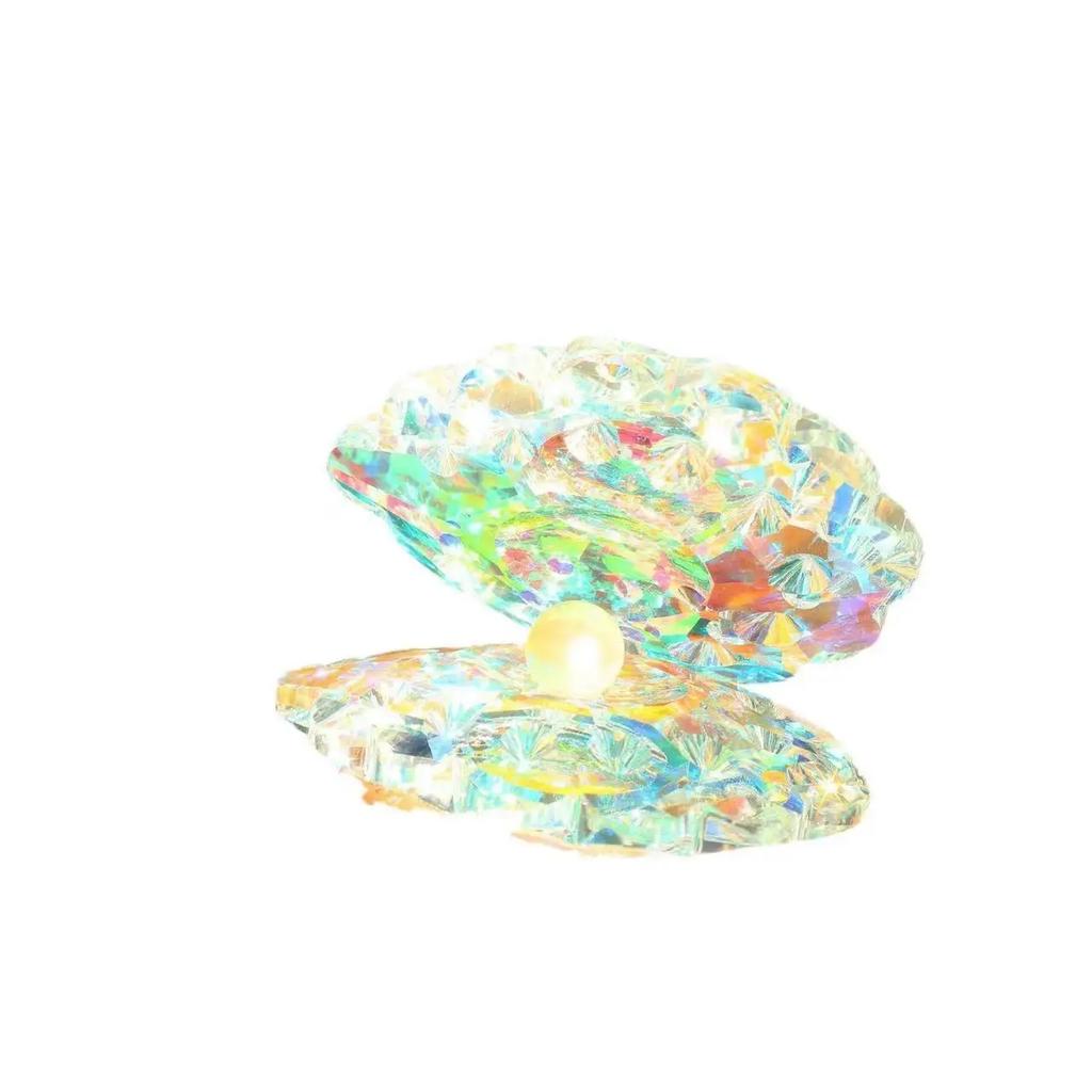 Светоотражающая хрустальная раковина конха с жемчужиной, ловцом солнца, жемчужными ракушками, хрустальной морской раковиной, коллекционной фигуркой, декором для стола