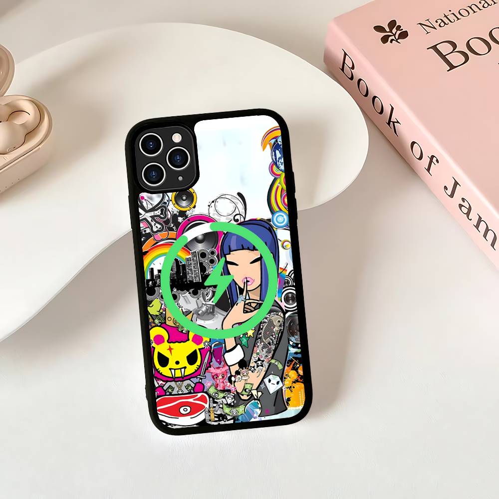 Character T-tokidoki For Magsafe Magnetic Phone Case Wireless PC+TPU For IPhone 11 12 13 14 15 16 17 Pro Max Plus