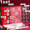 Christmas Blind Box Christmas Advent Calendar with Santa Claus Printed 24 Days Christmas Countdown Calendar for Kids (only Box)