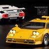 Simulation 1/24 Lambo Countach LP500S Super Sports Car Model Children's Diecast Toy Vehicle Sound and Light Miniature Voiture