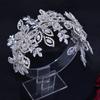 1 шт., повязка на голову в стиле барокко, тиара ручной работы со стразами, пышная корона, свадебная корона из королевского сплава, свадебные украшения для волос, аксессуары