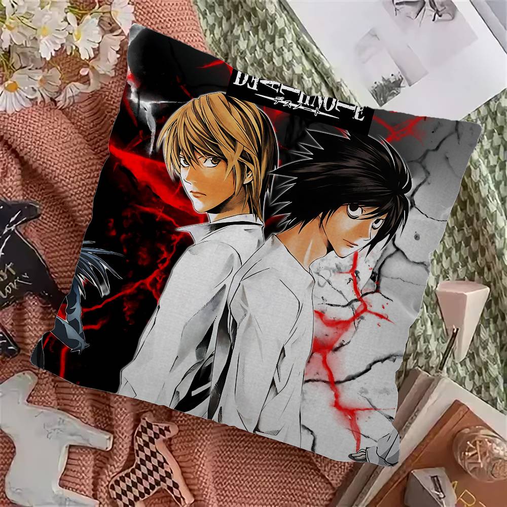 Hot Anime Death Note Personalized Picture Text Home Decorative Pillows Household Gifts 45X45Cm