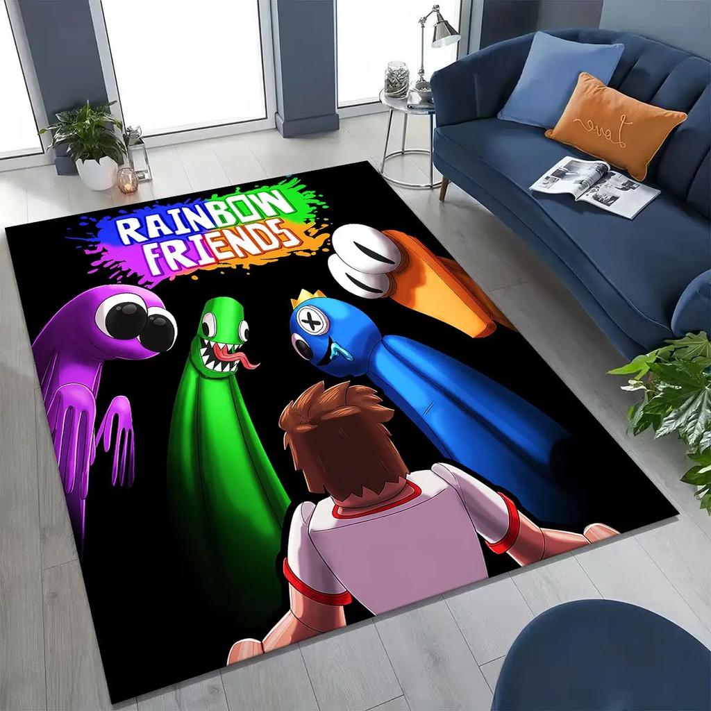 Игровой 3D ковер R-Rainbow F-Friends Мультяшный Арт для Спальни Гостиной Дивана Дома, Входной коврик, Большой Нескользящий коврик для детской игровой