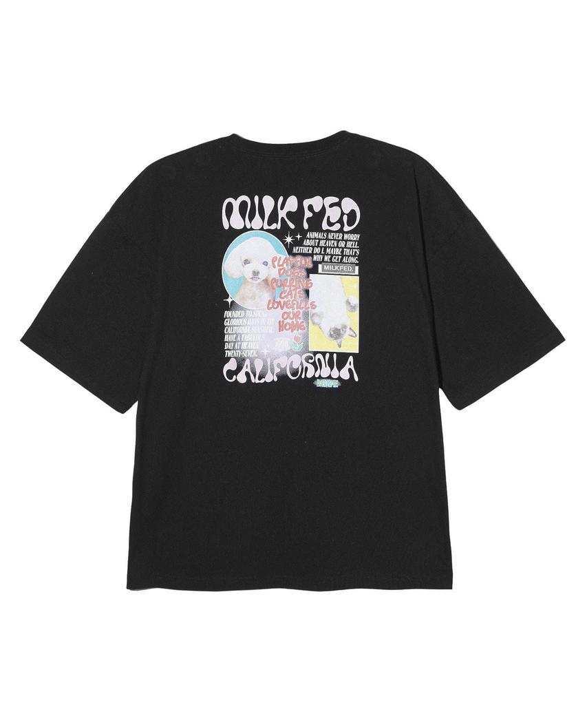 Milkfed Casual SUZU AND LALA WIDE TEE Black S/S Women's
