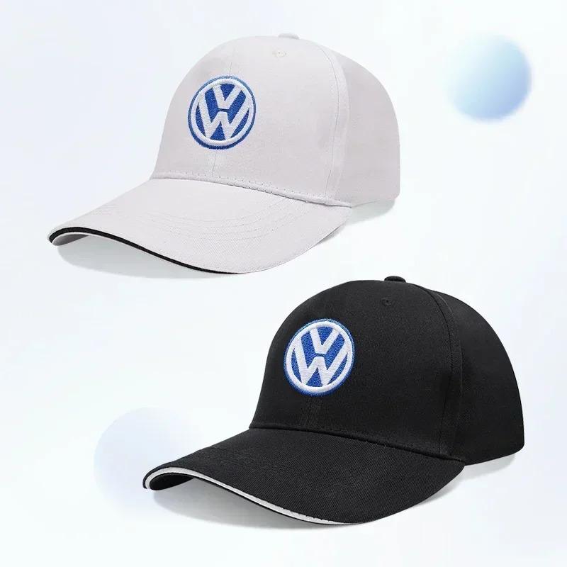 VW Emblem Embroidered Car Adjustable Racing Sport Baseball Hat Motorcycle Casual Cap For VW Golf Polo Tiguan Passat B6 Rline GTILP5