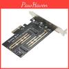 Карта расширения PCIe X4 M.2 NVMe Адаптер для SSD с интерфейсами M.2 M-key B-key Поддержка NVMe