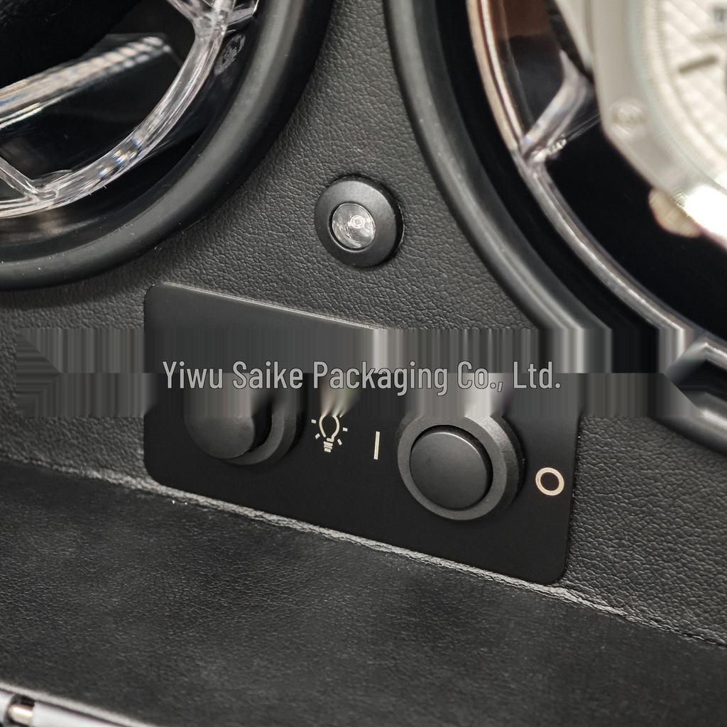 Бесшумная двойная шкатулка для часов с автоподзаводом, интеллектуальный 2-позиционный дизайн из кожи и дерева