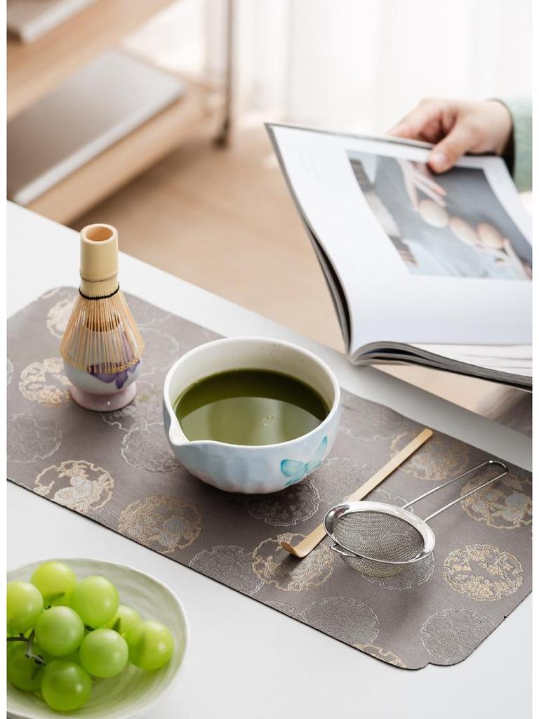 Handmade Japanese Cherry Blossom Matcha Bowl with Whisking Tool, Imitation Song Dynasty Tea Stirrer, and Hyakuhon-date Chasen Stand