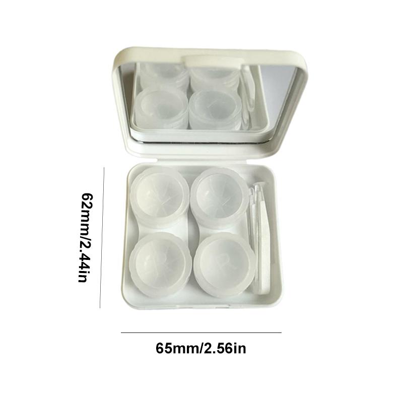 Милые Портативные Мультяшные Контактные Линзы с Зеркалом, Контейнер для Цветных Линз, Бокс для Вечеринки, Путешествий, Набор