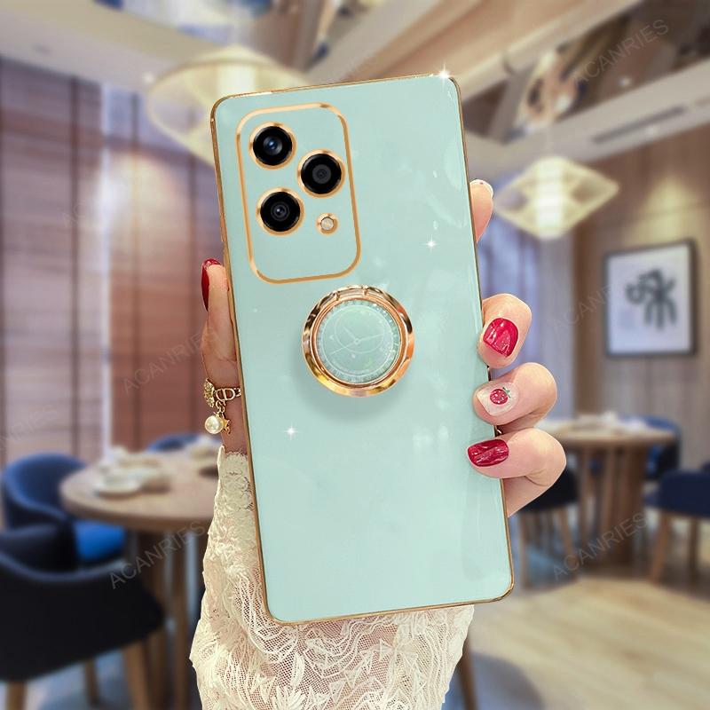 Honor200 200lite Роскошный чехол-подставка с кольцом-держателем для Huawei Honor 200 Lite 100 Pro 5g Мягкий силиконовый чехол-подставка Funda Coque